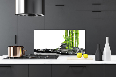 Szkło do Kuchni na Ścianę Artystyczne Pędy Bambusa