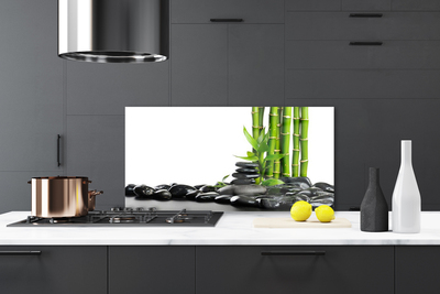 Szkło do Kuchni na Ścianę Artystyczne Pędy Bambusa