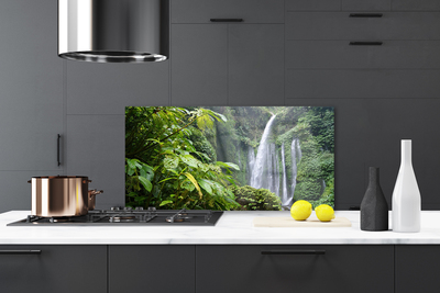 Szkło do Kuchni na Ścianę Orzeźwiający Wodospad Leśny
