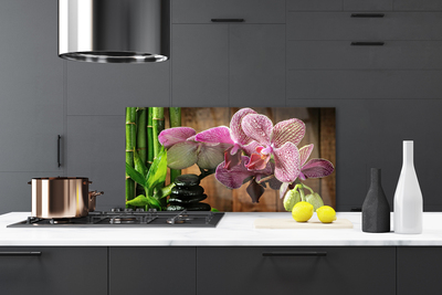 Panel Kuchenny Egzotyczny Duet: Kwiaty I Bambus