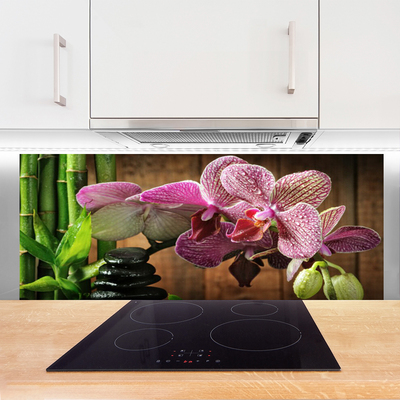 Panel Kuchenny Egzotyczny Duet: Kwiaty I Bambus