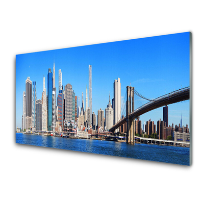 Panel Kuchenny Sylwetka Mostu Nad Rzeką