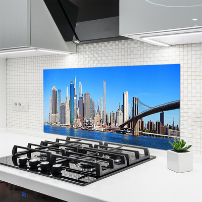 Panel Kuchenny Sylwetka Mostu Nad Rzeką