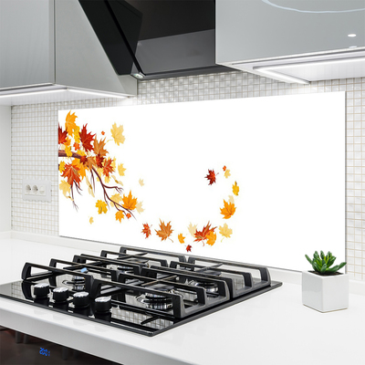 Panel Kuchenny Złote Liście W Stylu Art Deco