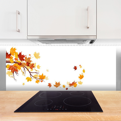 Panel Kuchenny Złote Liście W Stylu Art Deco