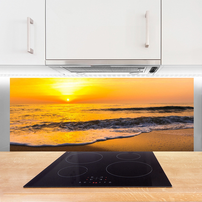 Panel Szklany do Kuchni Cichy Wieczór Nad Morzem