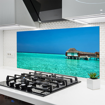 Panel Szklany do Kuchni Krystaliczna Woda I Niebo