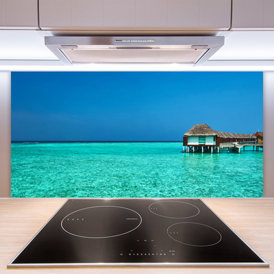 Panel Szklany do Kuchni Krystaliczna Woda I Niebo