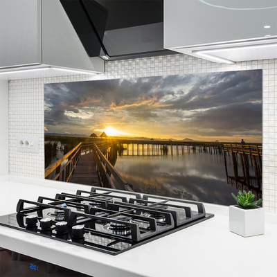 Panel Szklany do Kuchni Nowoczesny Most Nad Cieśniną