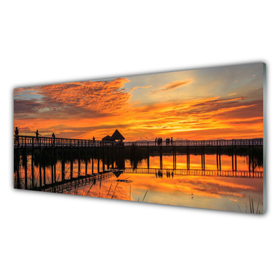 Szkło Dekoracyjne do Kuchni Most Wiszący Nad Oceanem