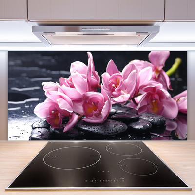 Szkło Dekoracyjne do Kuchni Egzotyczny Kwiat Orchidei