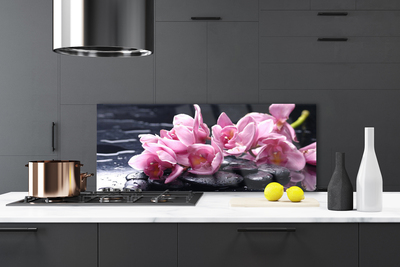 Szkło Dekoracyjne do Kuchni Egzotyczny Kwiat Orchidei