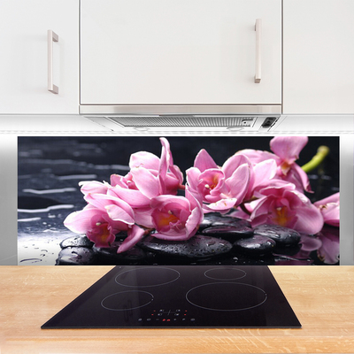 Szkło Dekoracyjne do Kuchni Egzotyczny Kwiat Orchidei