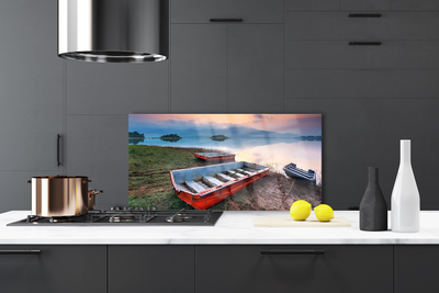 Panel nad blat kuchenny Łódź Rybacka Na Spokojnej Wodzie