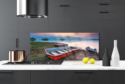 Panel nad blat kuchenny Łódź Rybacka Na Spokojnej Wodzie