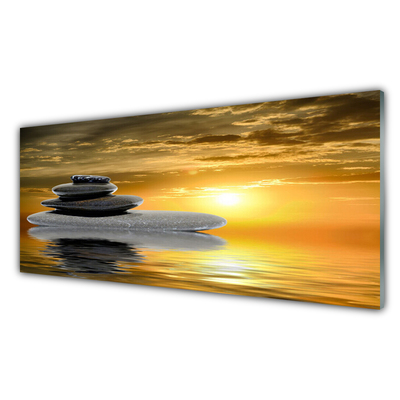 Panel Kuchenny Zachód Słońca Nad Skalistym Brzegiem