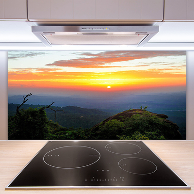 Panel Kuchenny Górski Pejzaż Z Gęstym Lasem