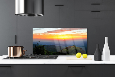 Panel Kuchenny Górski Pejzaż Z Gęstym Lasem