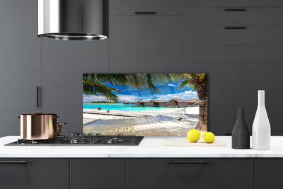 Szkło do Kuchni na Ścianę Lazurowe Wybrzeże Oceanu