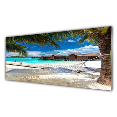 Szkło do Kuchni na Ścianę Lazurowe Wybrzeże Oceanu