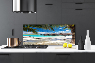 Szkło do Kuchni na Ścianę Lazurowe Wybrzeże Oceanu