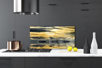 Szkło do Kuchni na Ścianę Harmonijna Kompozycja Kamieni I Wody