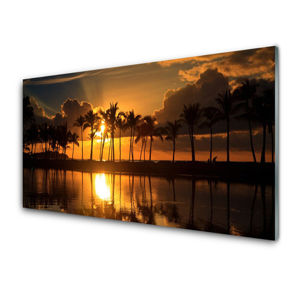 Szkło Ozdobne do Kuchni Słońce Przebijające Przez Liście