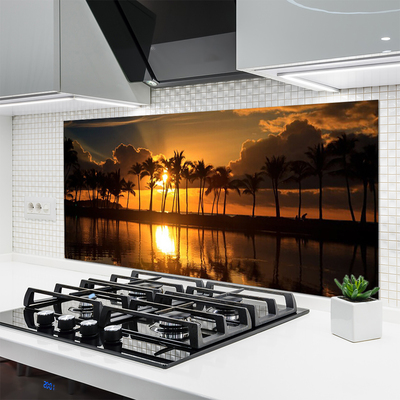 Szkło Ozdobne do Kuchni Słońce Przebijające Przez Liście