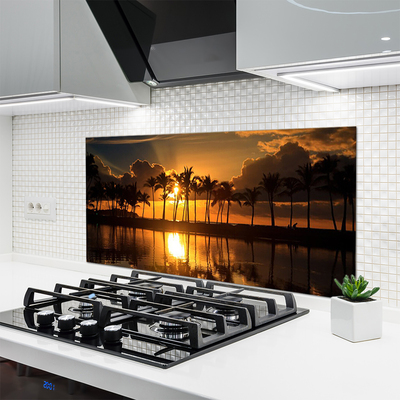 Szkło Ozdobne do Kuchni Słońce Przebijające Przez Liście