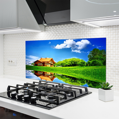 Szkło Ozdobne do Kuchni Domek Nad Cichym Jeziorem