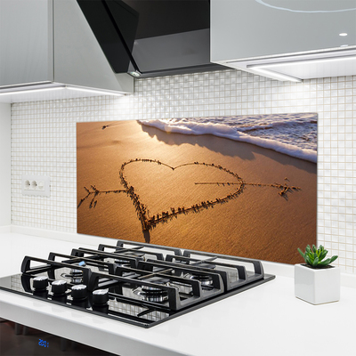 Panel Kuchenny Miłosny Symbol Na Piasku