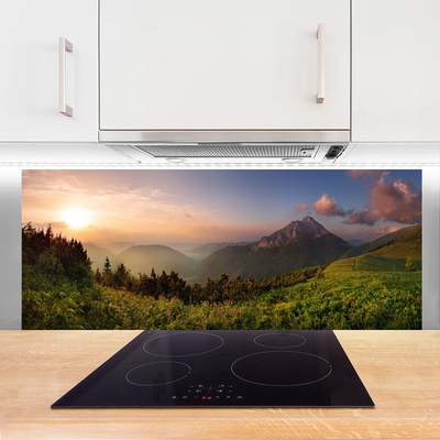 Panel Kuchenny Szczyty Gór W Objęciach Lasu