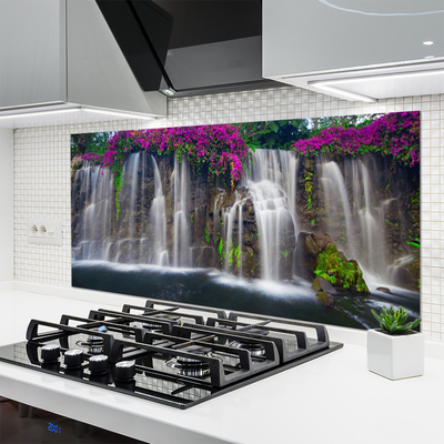 Panel Szklany do Kuchni Potężny Wodospad Górski