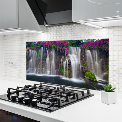Panel Szklany do Kuchni Potężny Wodospad Górski