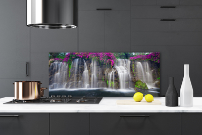 Panel Szklany do Kuchni Potężny Wodospad Górski