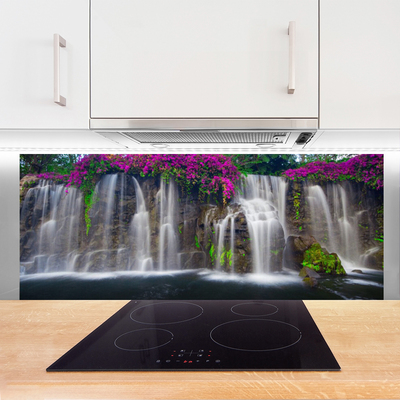 Panel Szklany do Kuchni Potężny Wodospad Górski