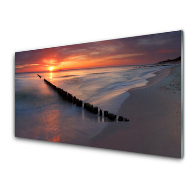 Panel Szklany do Kuchni Piaszczysty Brzeg Bałtyku