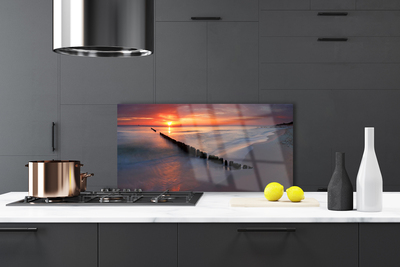 Panel Szklany do Kuchni Piaszczysty Brzeg Bałtyku