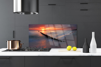 Panel Szklany do Kuchni Piaszczysty Brzeg Bałtyku