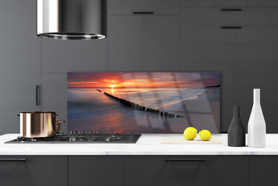 Panel Szklany do Kuchni Piaszczysty Brzeg Bałtyku