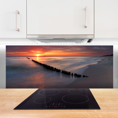 Panel Szklany do Kuchni Piaszczysty Brzeg Bałtyku