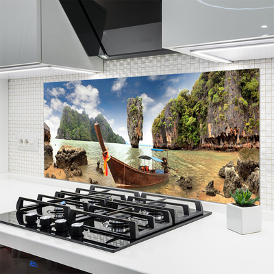 Panel nad blat kuchenny Łódka Przy Skalistym Brzegu