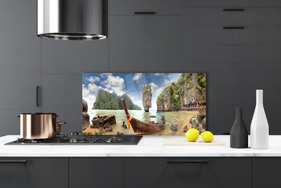 Panel nad blat kuchenny Łódka Przy Skalistym Brzegu