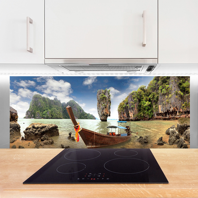 Panel nad blat kuchenny Łódka Przy Skalistym Brzegu