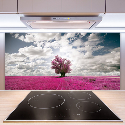 Panel nad blat kuchenny Samotne Drzewo W Polu