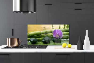 Panel Kuchenny Harmonijny Bambus I Kwiaty