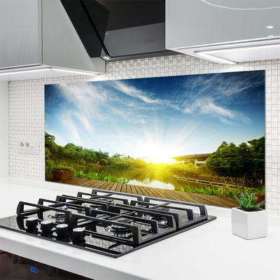 Szkło Dekoracyjne do Kuchni Spokojna Tafla Jeziora