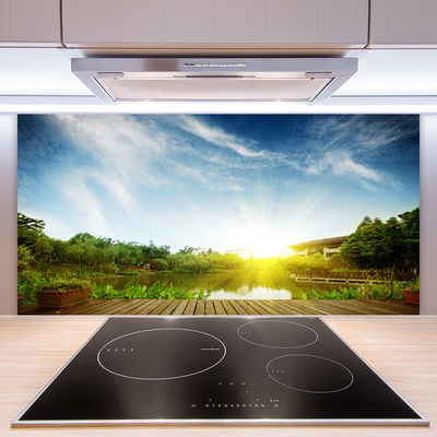 Szkło Dekoracyjne do Kuchni Spokojna Tafla Jeziora