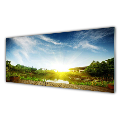 Szkło Dekoracyjne do Kuchni Spokojna Tafla Jeziora