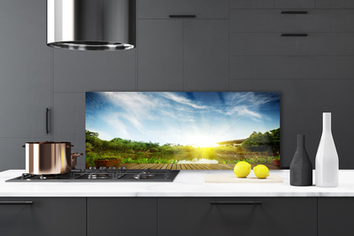 Szkło Dekoracyjne do Kuchni Spokojna Tafla Jeziora